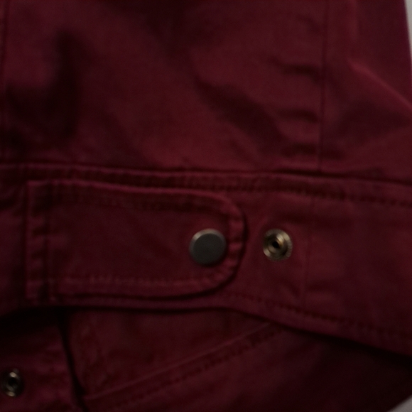 ANTHROPOLOGIE Sanctuary Military Moto Field Jacket Burgundy - Picture 15 of 15